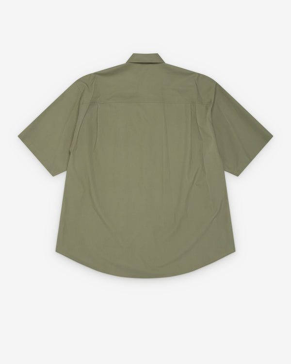 Auralee - Men's Washed Twill Half Sleeve Shirt - (Olive)