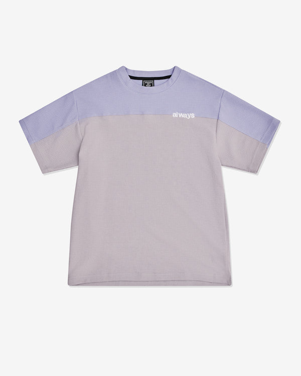 Always Do What You Should Do - Men's Panelled Waffle T-Shirt - (Purple Grey)