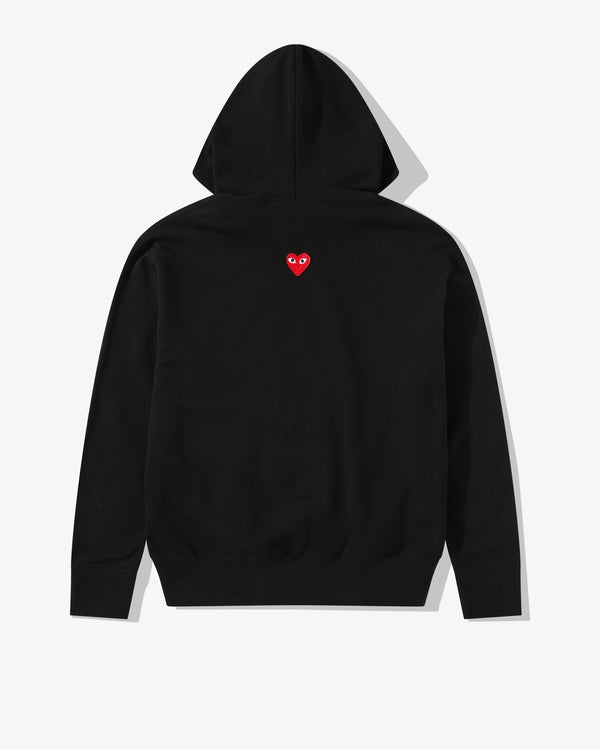 Play - Unisex Reverse Red Heart Zip Hooded Sweatshirt - (Black)