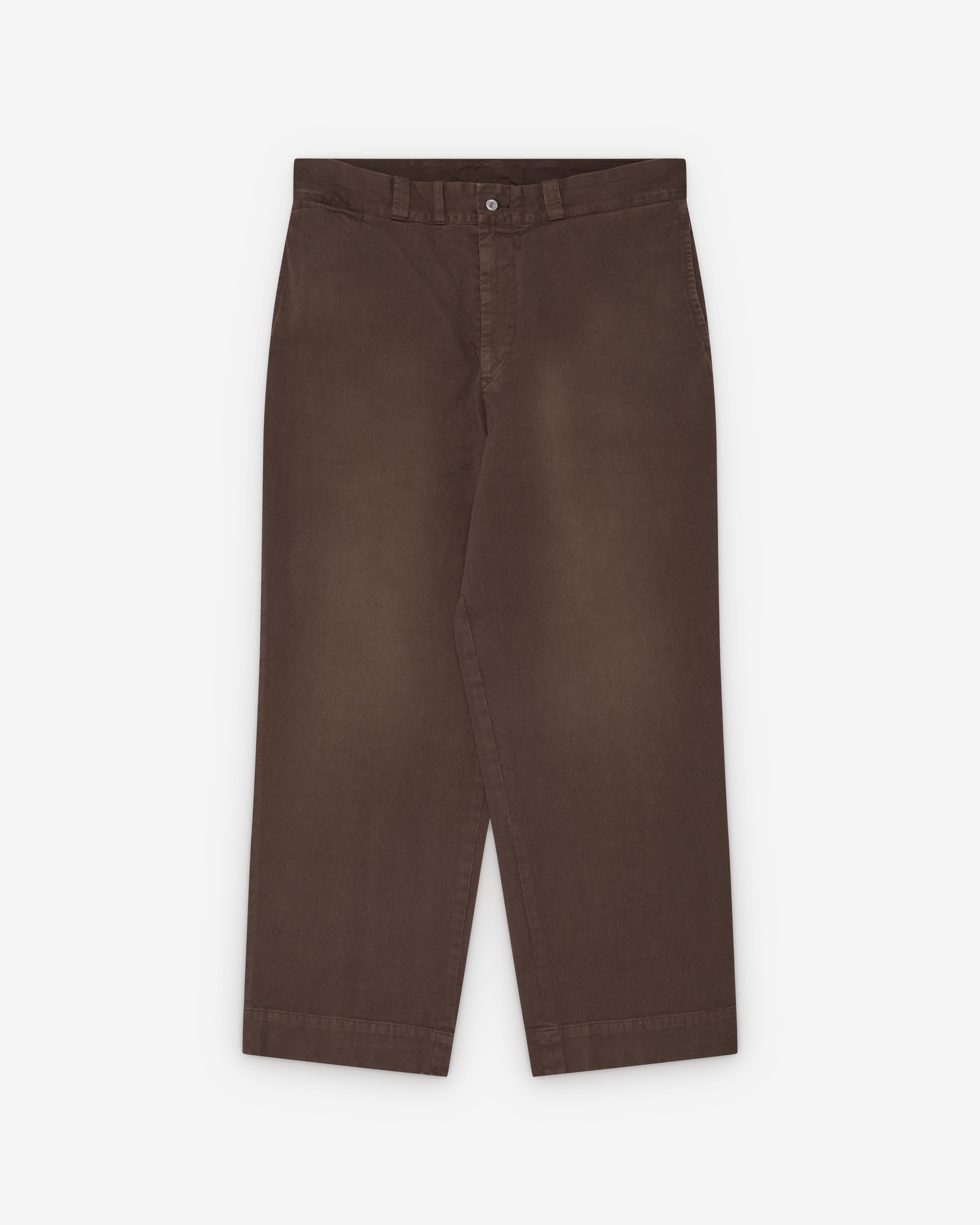 A.Presse: Men's Vintage Twill Work Pants (Brown/Beige) | Dover
