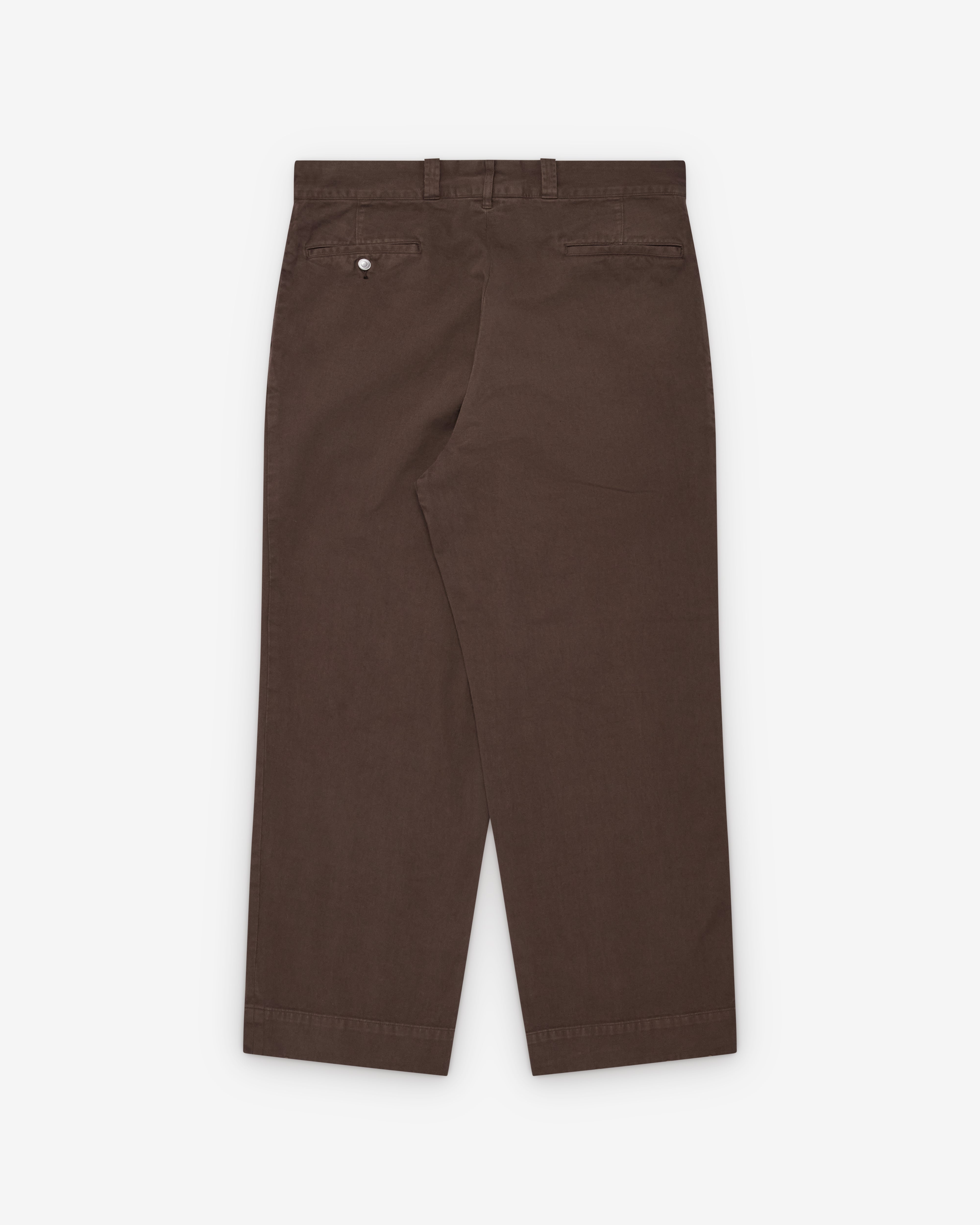 A.Presse: Men's Vintage Twill Work Pants (Brown/Beige) | Dover