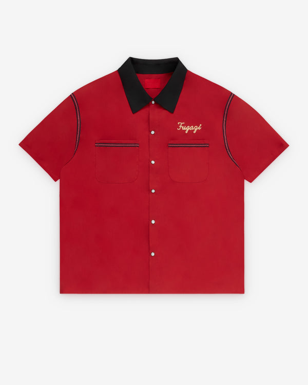 Fugazi - Men's Accidents Bowling Shirt - (Red)