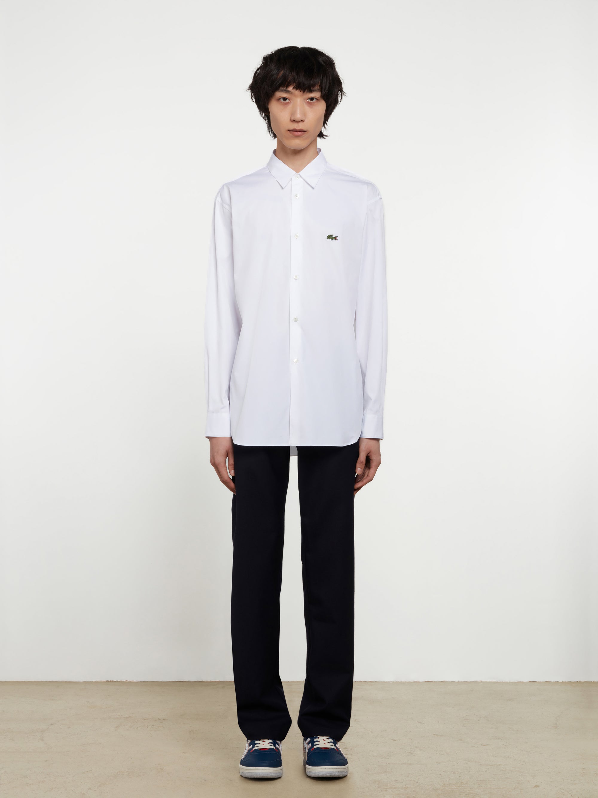 CDG Shirt - Lacoste Men’s Cotton Poplin Shirt - (White) view 4