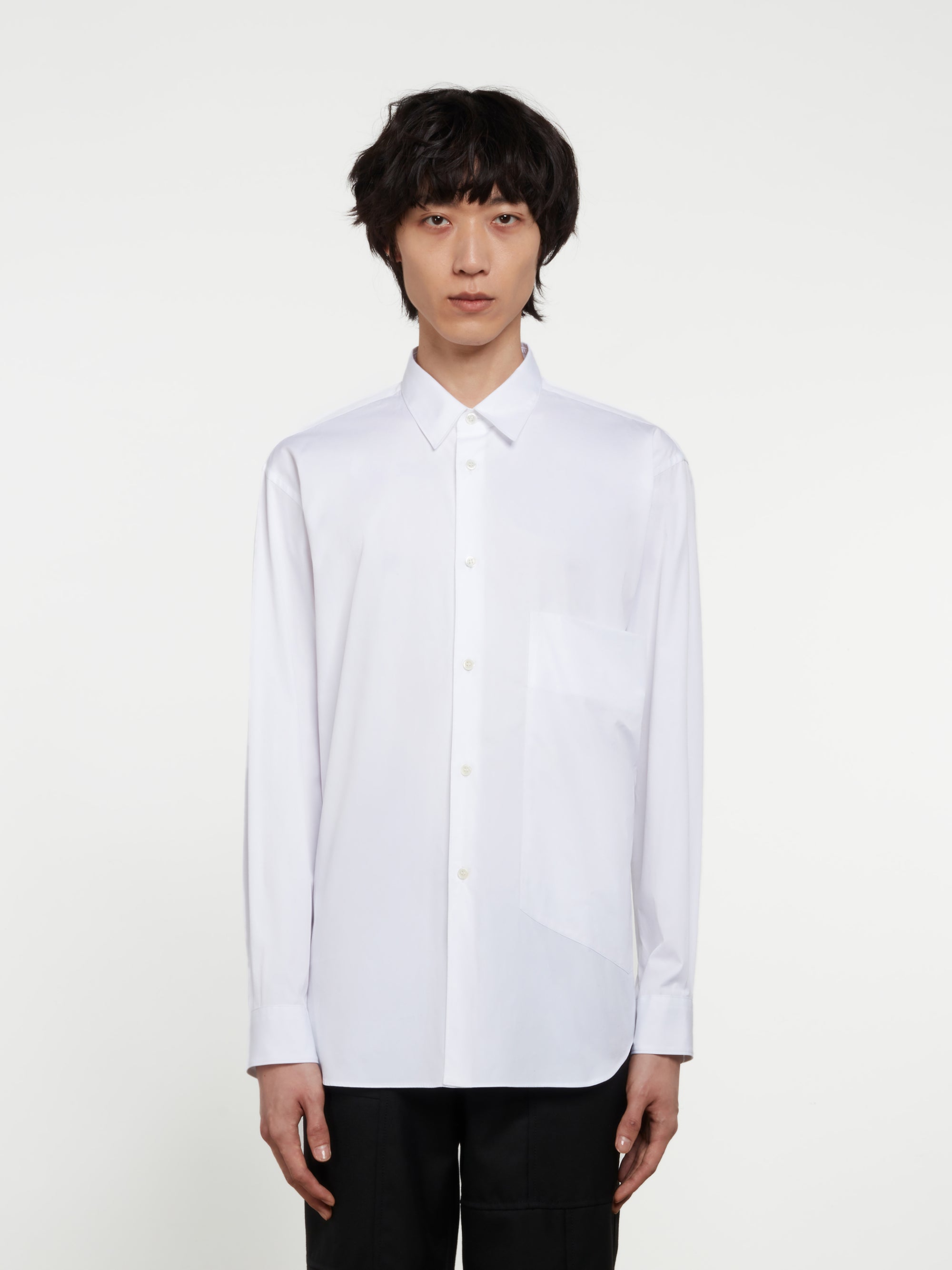 CDG Shirt - Men's Oversized Pocket Shirt - (White) view 1