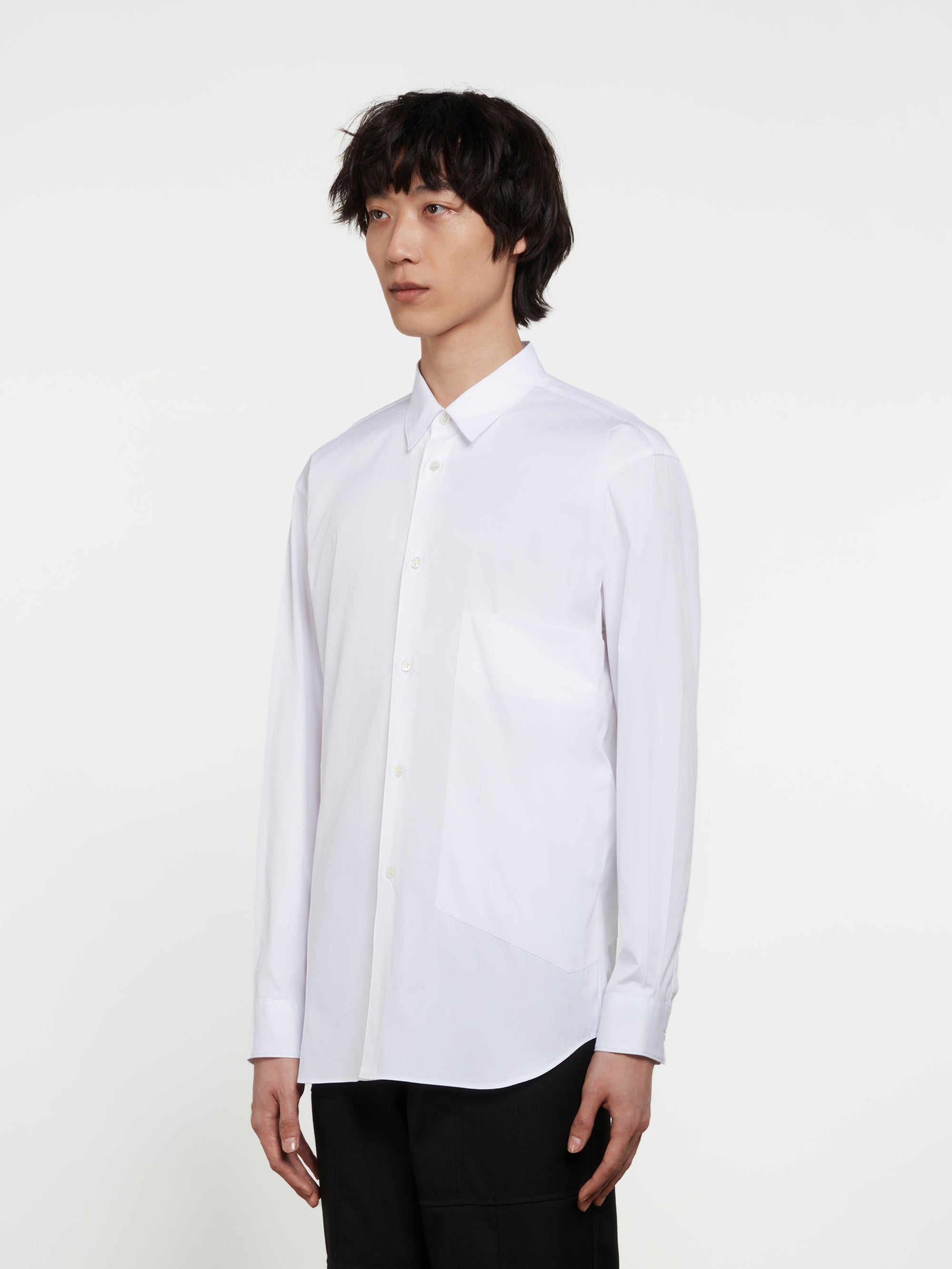CDG Shirt - Men's Oversized Pocket Shirt - (White) view 2