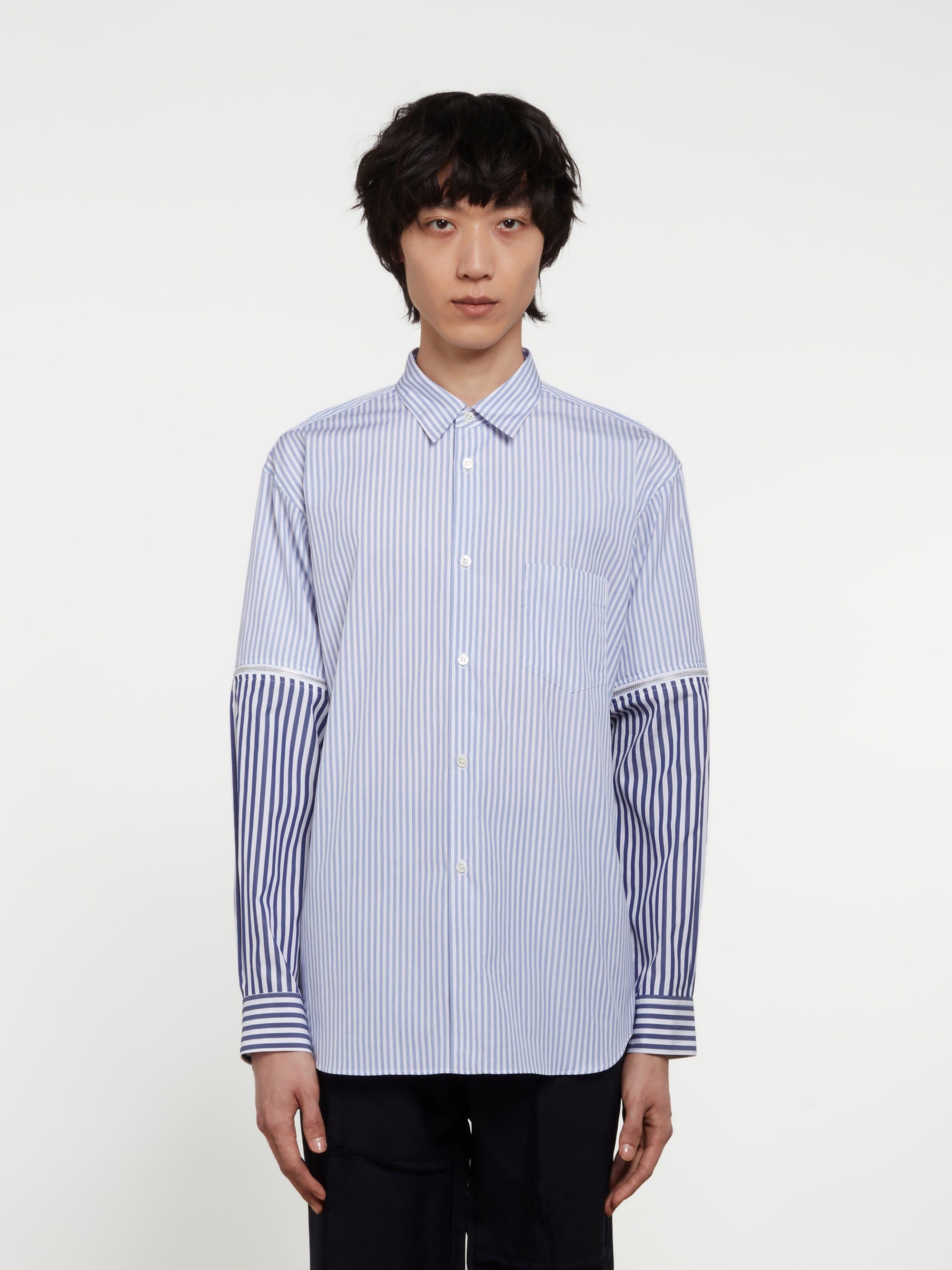 CDG Shirt - Men’s Panelled Shirt - (Stripe) view 1