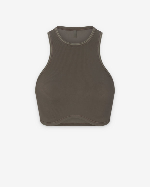 NikeSKIMS - Women's Ribbed Racer Front Bra - (Dusty Oakmoss)