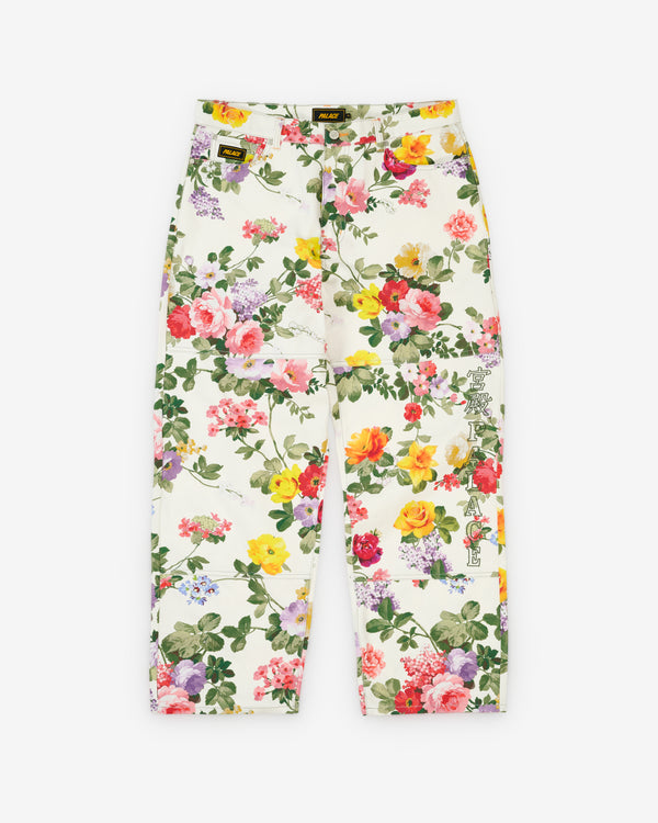 Palace - Men's Baggy Panel Jean - (Flowers)
