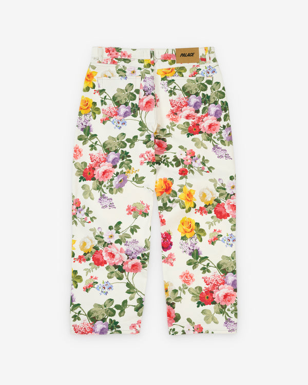 Palace - Men's Baggy Panel Jean - (Flowers)