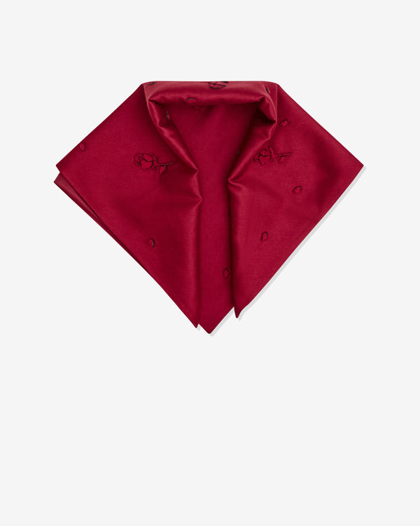 Bao - Women's SHUSHU/TONG Embroidered Headscarf - (Burgundy)