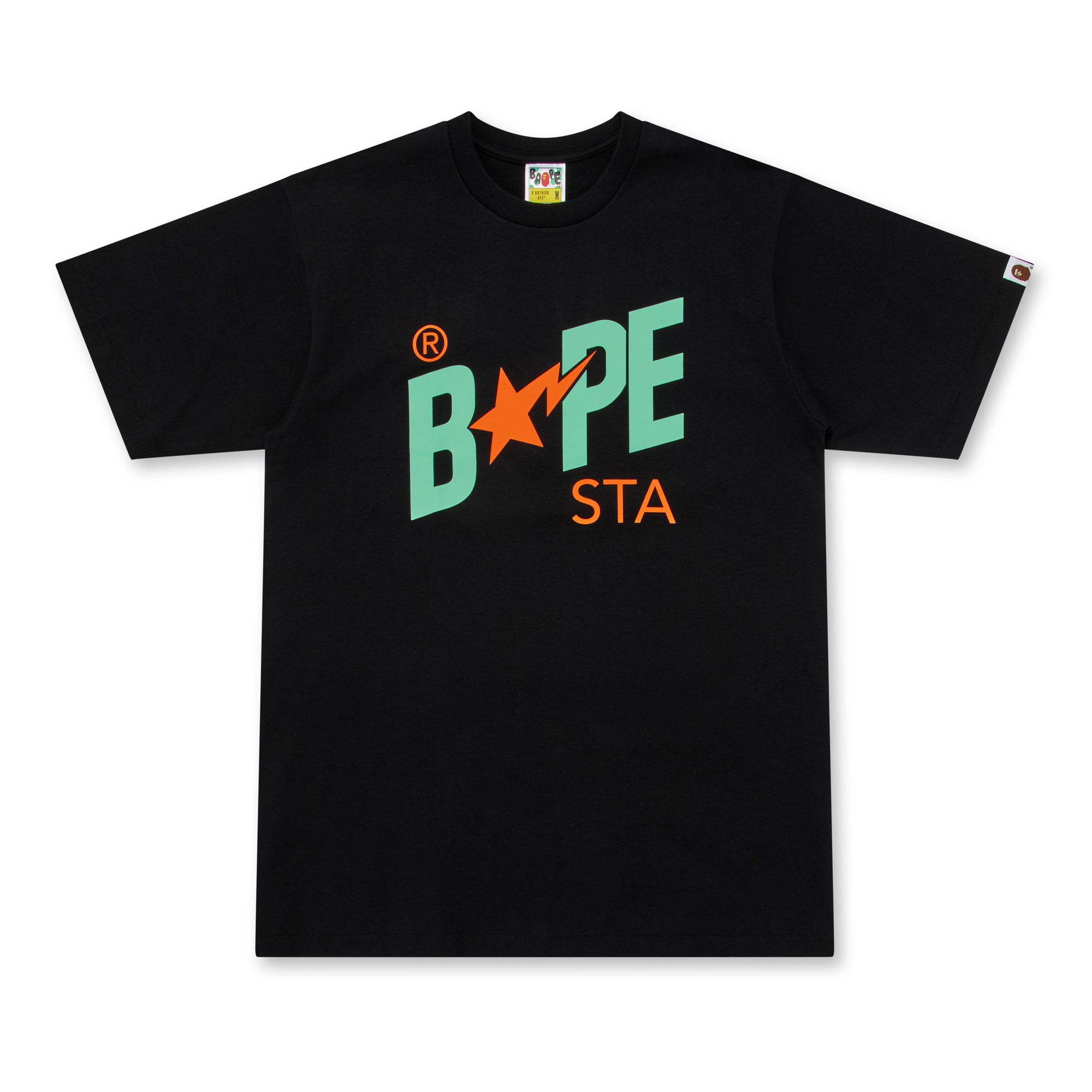 A Bathing Ape® Colors Bape Sta Logo Tee (Black)