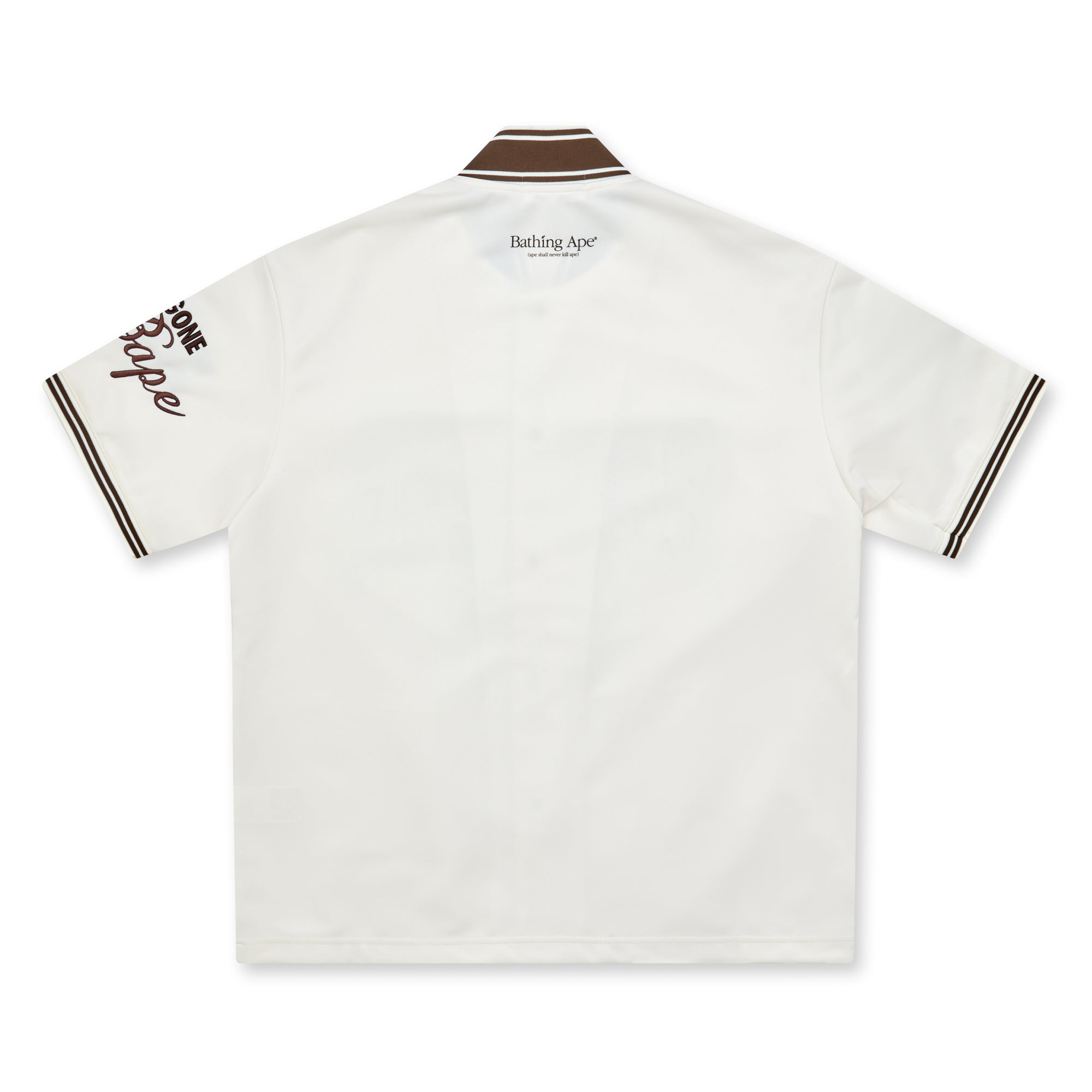 A Bathing Ape® - Baseball Jersey S/S Shirt - (Ivory) view 2