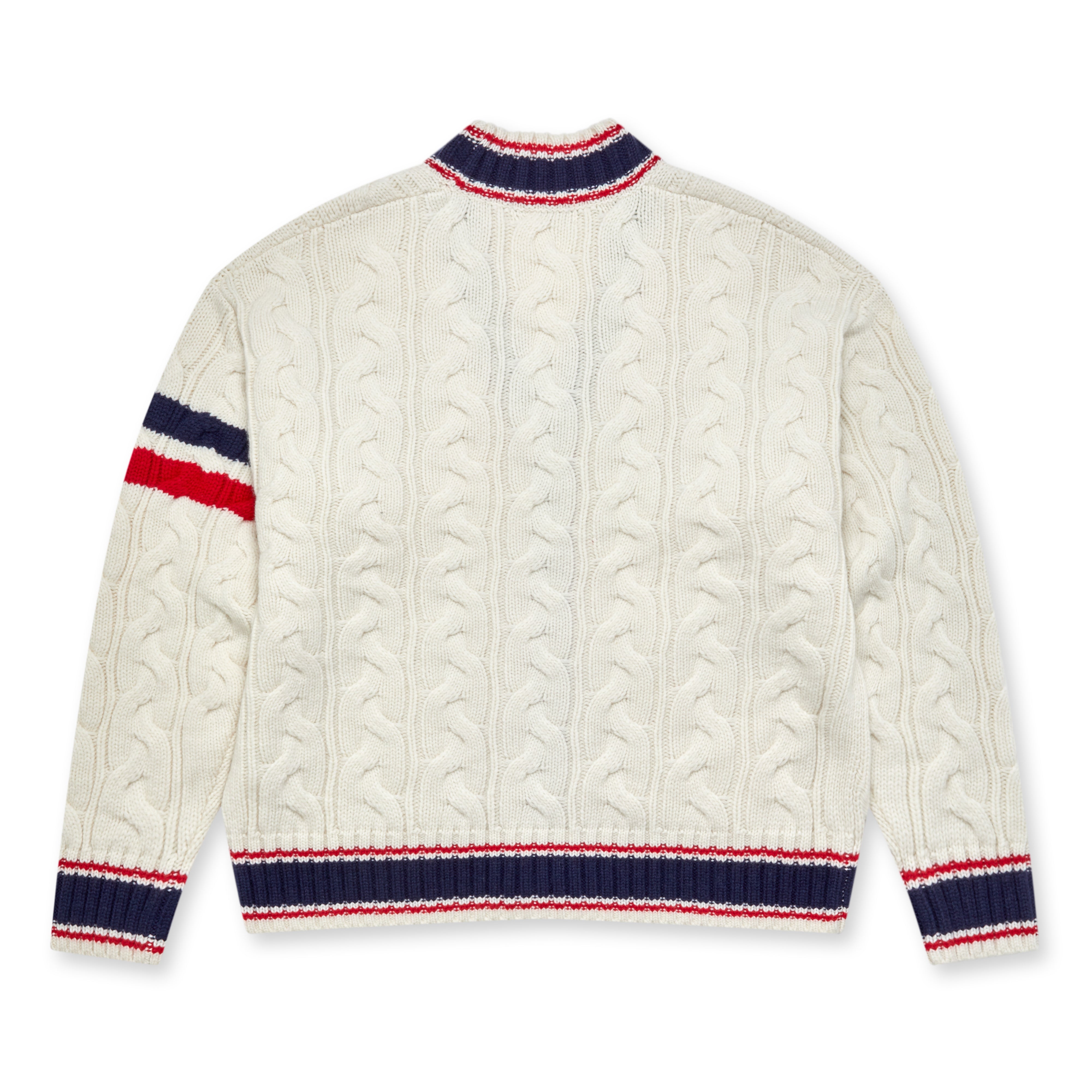 A Bathing Ape® - College Badges Knit Cardigan - (Ivory) | Dover