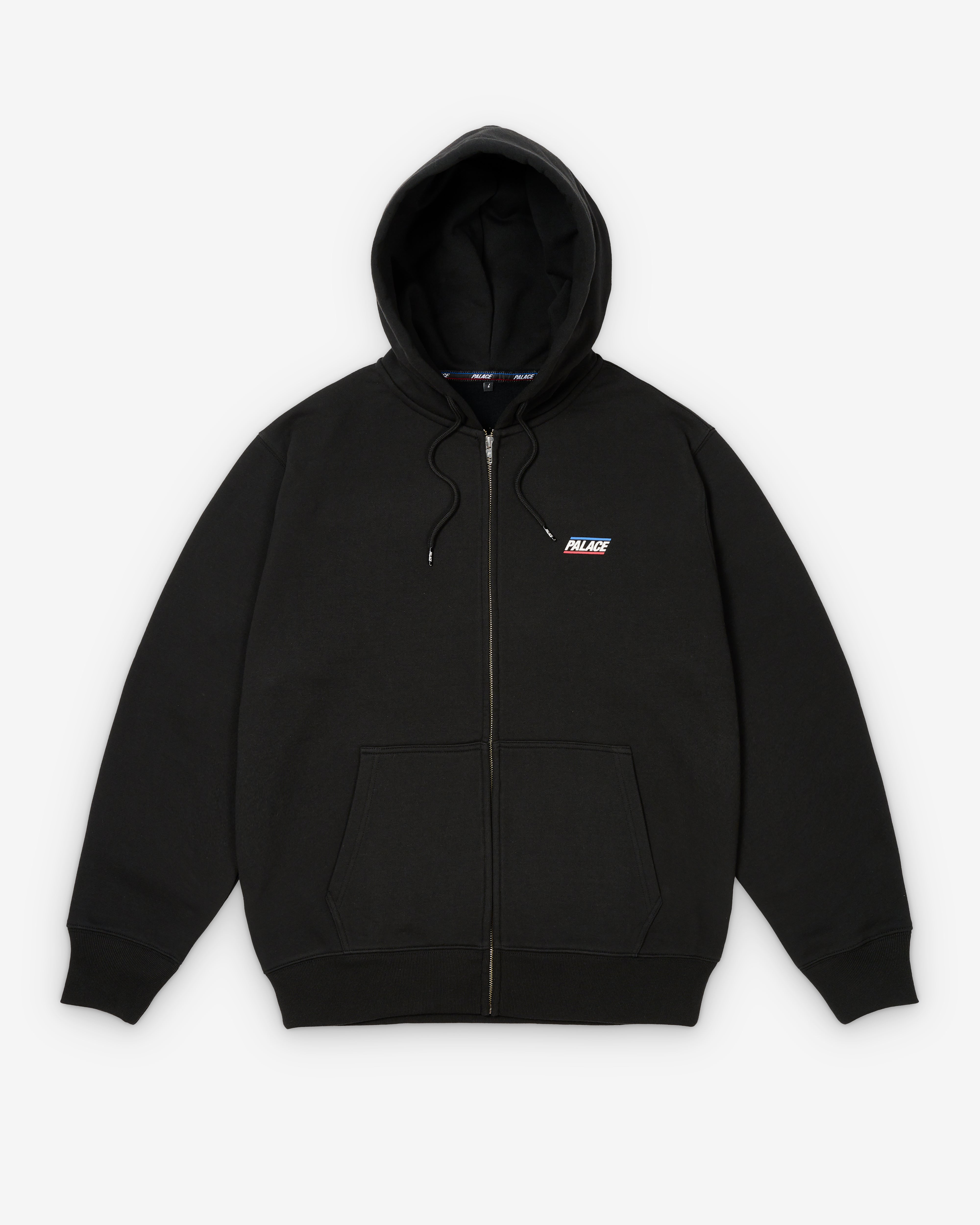Palace: Men's Basically A Zip Hood (Black) | Dover Street Market