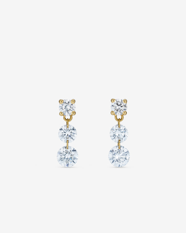 Bavna - Diamond Drop Earrings - (White Gold)