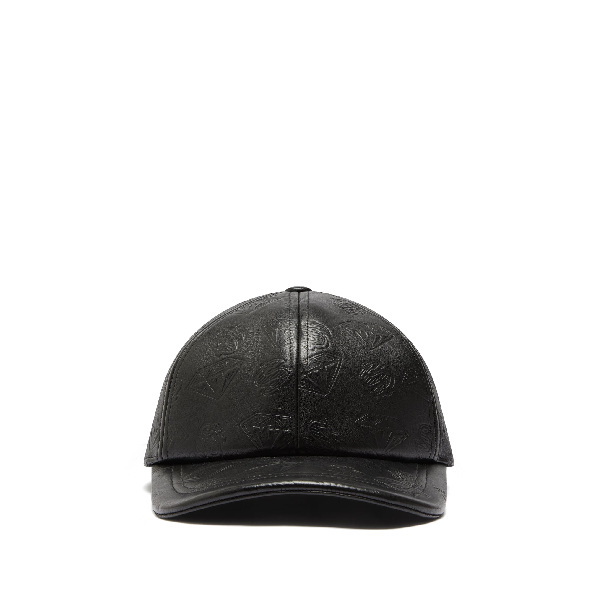 MONCLER GENIUS + Billionaire Boys Club Embossed Glossed-Leather Baseball Cap  for Men