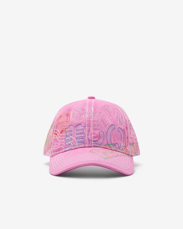 B.Eautiful - Men's Stitch Mania 6 Panel Hat - (Off-Pink/Multi)