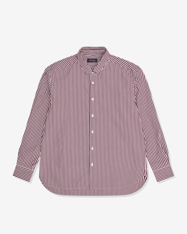 Bergfabel - Men's Farmer Shirt - (Wine Stripe)