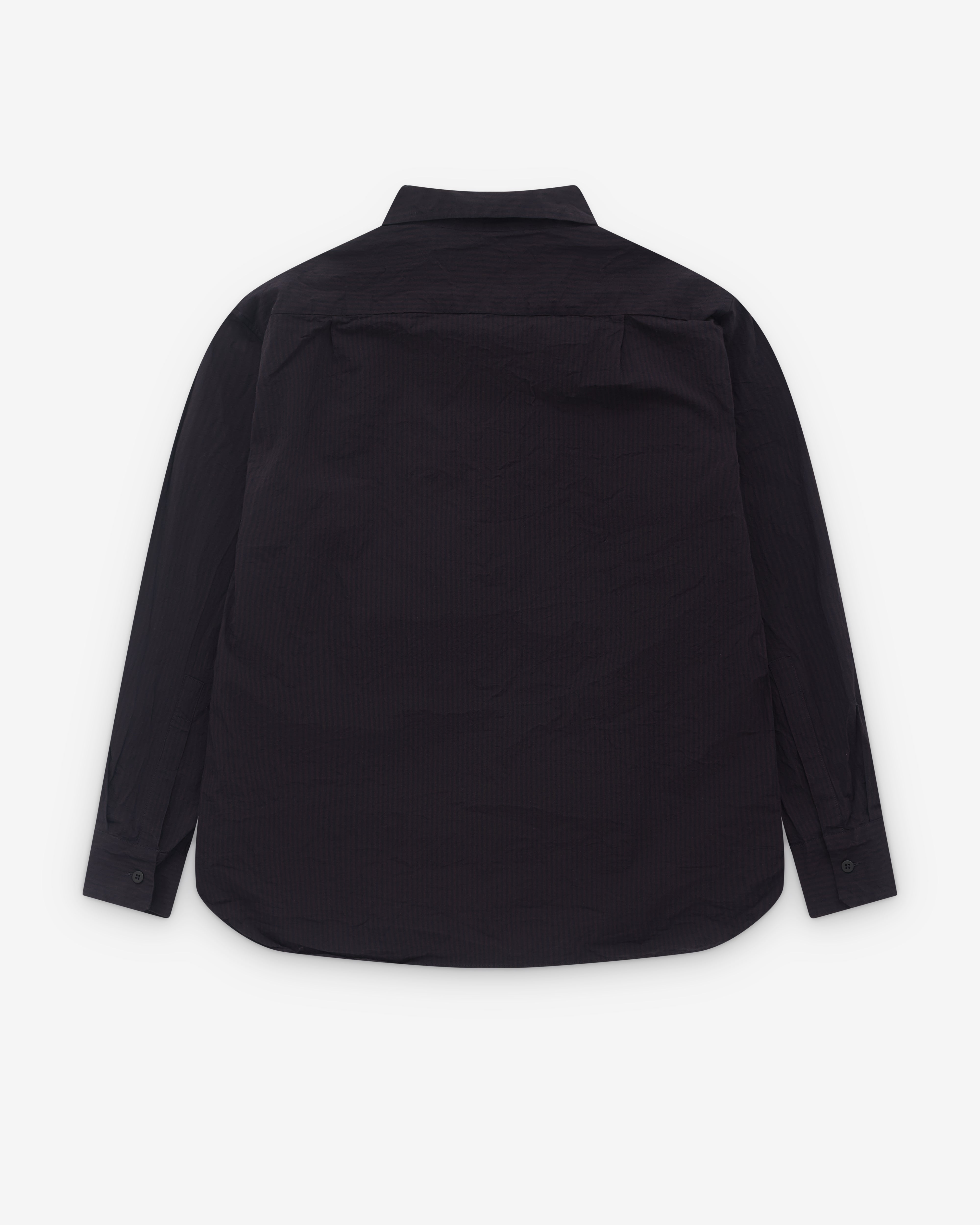 Bergfabel: Men's Farmer Shirt (Burgundy Stripe) | Dover Street