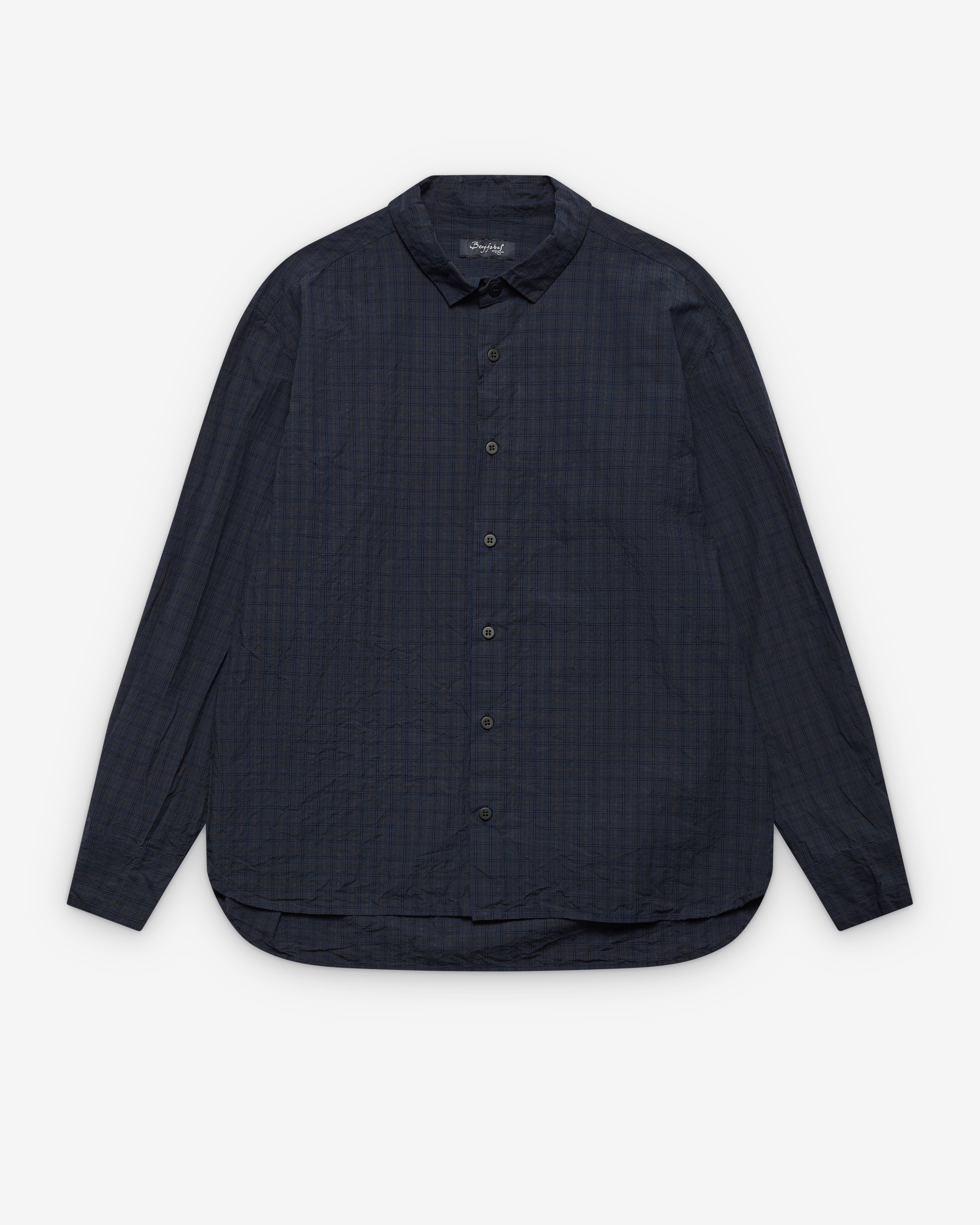 Bergfabel: Men's Farmer Shirt (Navy Check) | Dover Street Market Bergfabel: Men's Farmer Shirt (Navy Check) | Dover Street Market