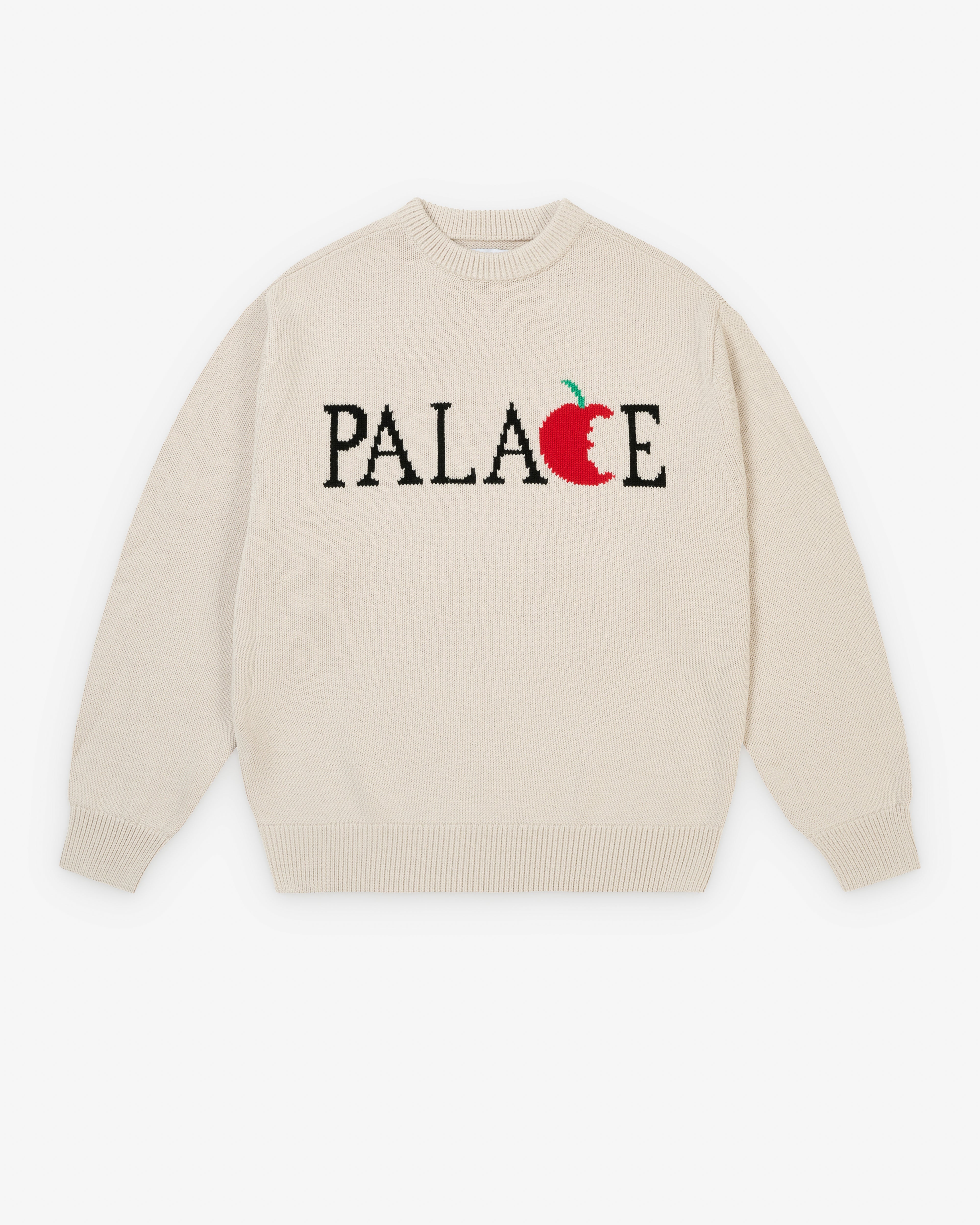 Palace: Men's Big Apple Knit (Off White) | Dover Street Market London