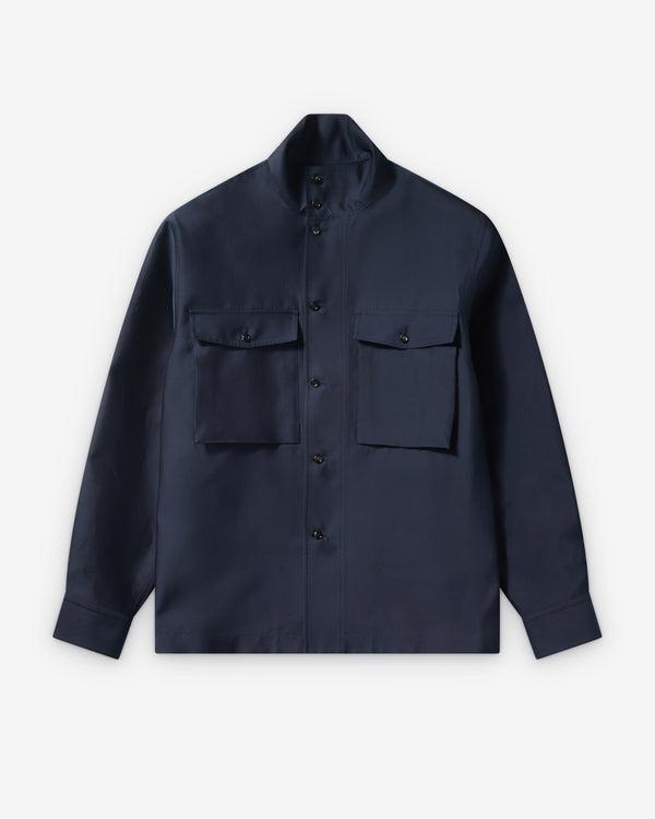 Bottega Veneta  - Men's Cotton and Silk Shirt - (Midnight Blue)