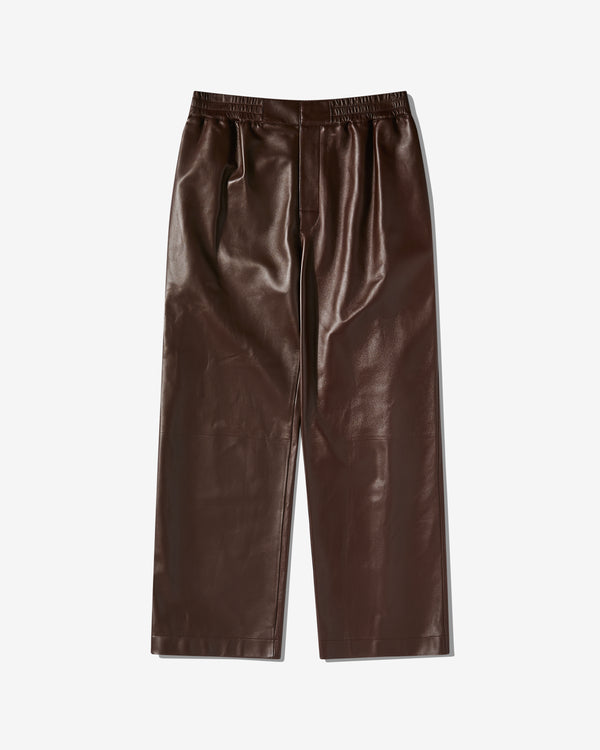 Bottega Veneta - Men's Wide Leg Leather Trousers - (Oxblood)