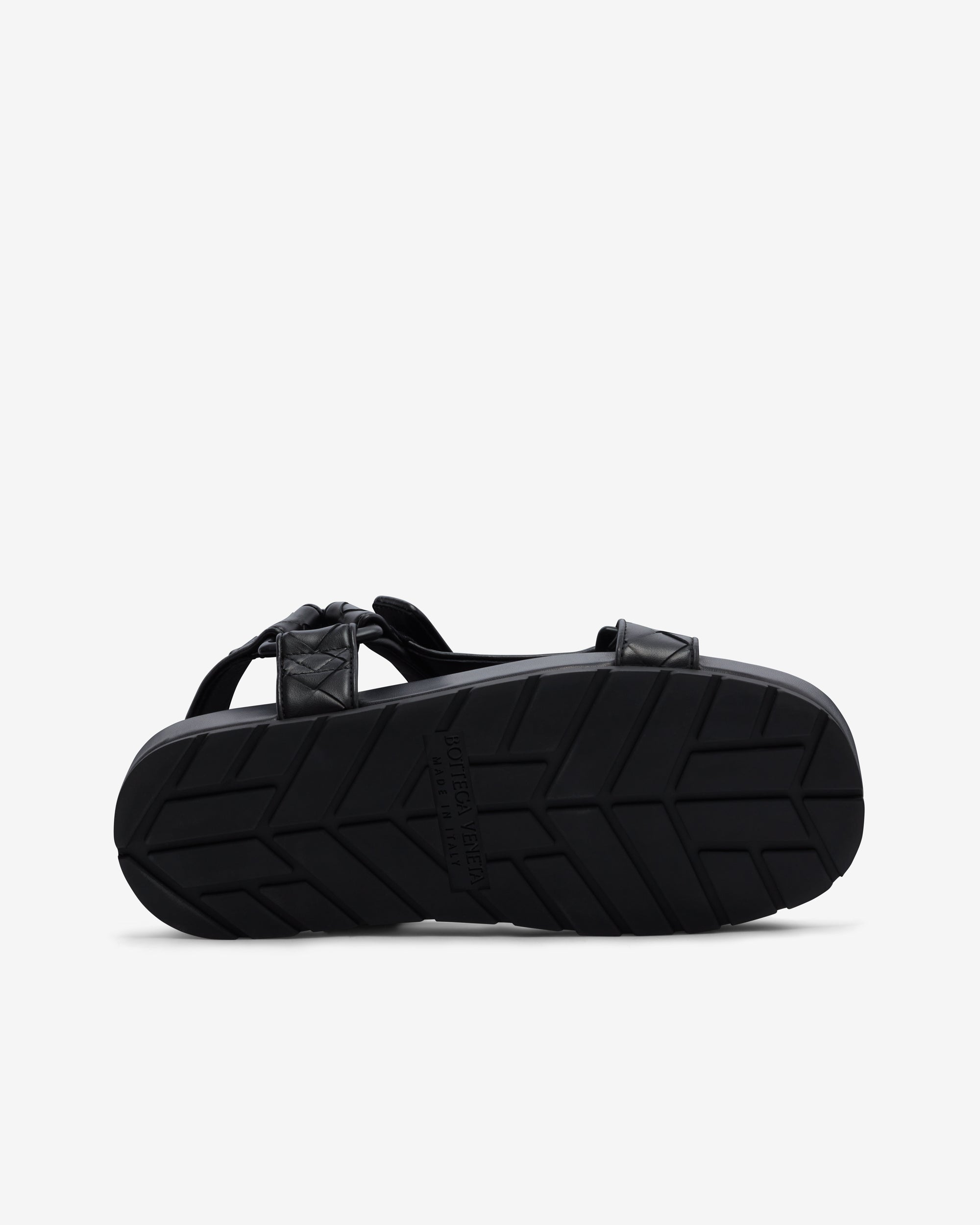 Bottega Veneta: Men's Trip Sandal Calfskin (Black) | DSML E-SHOP