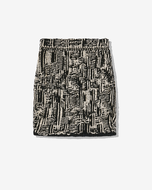 Bottega Veneta - Women's Cotton Intrecciato Skirt - (Navy/Dove)