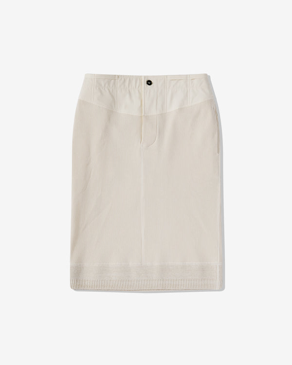 Bottega Veneta - Women's Cotton Ribbed Jersey Skirt - (Sea Salt)