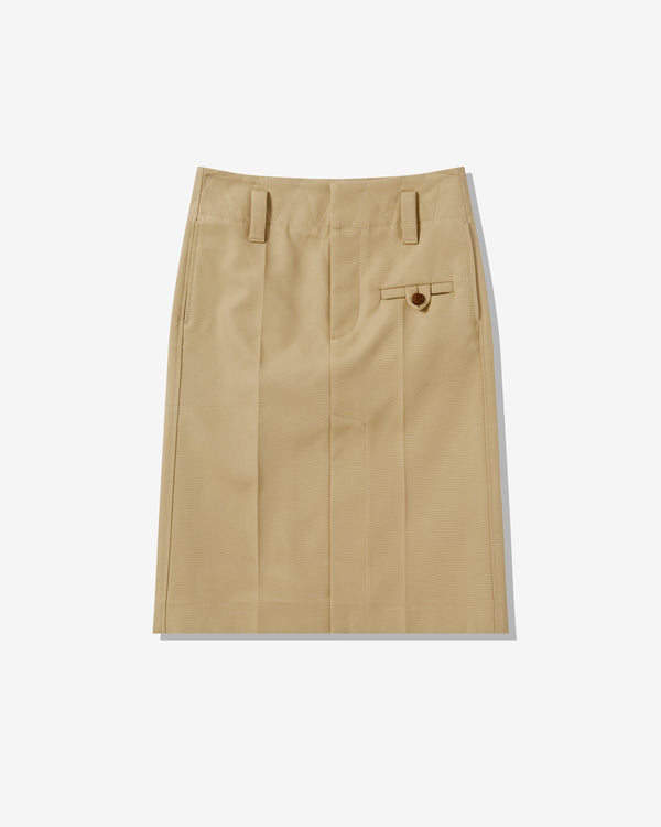 Bottega Veneta - Women's Cotton Canvas Skirt - (Pale Oak)