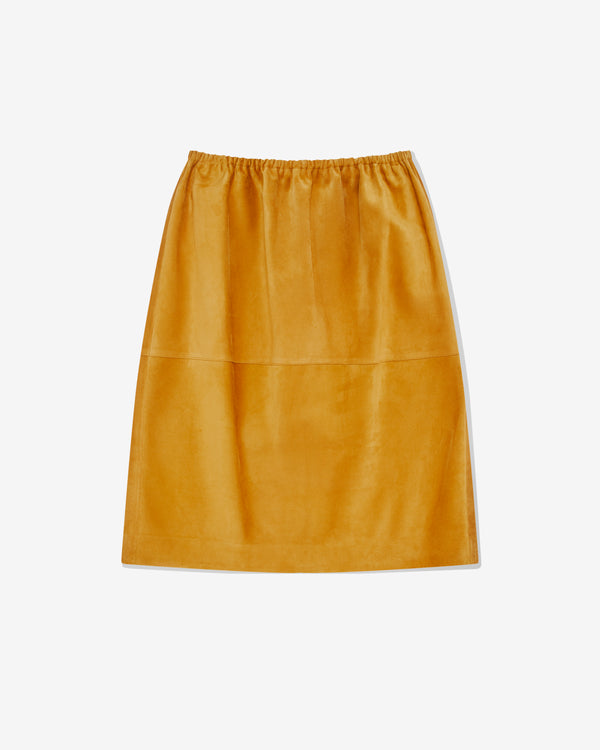 Bottega Veneta - Women's Suede Leather Skirt - (Peanut Butter)