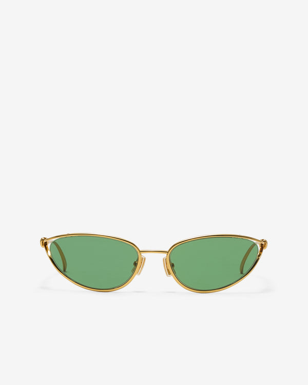 Bottega Veneta - Women's Knot Cat Eye Sunglasses - (Gold/Green)