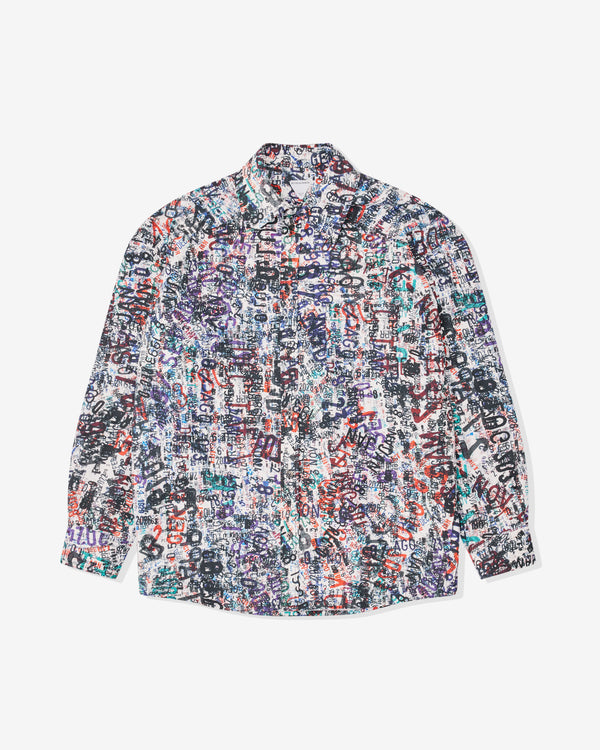 Bottega Veneta - Men's Cotton Wool Memory Print Shirt - (Chalk/Multicolour)