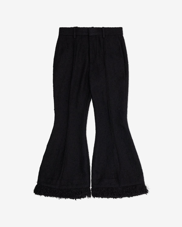 Bottega Veneta - Women's Light Cotton Tweed Fringed Trousers - (Black)