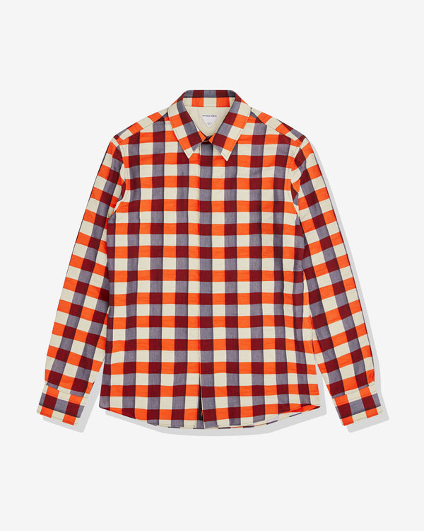 Bottega Veneta - Men's Gingham Cotton Shirt - (Banana/Tulip/Wave)