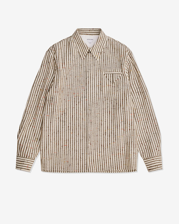 Bottega Veneta - Men's Knotted Viscose Silk Shirt - (Talc/Loam)