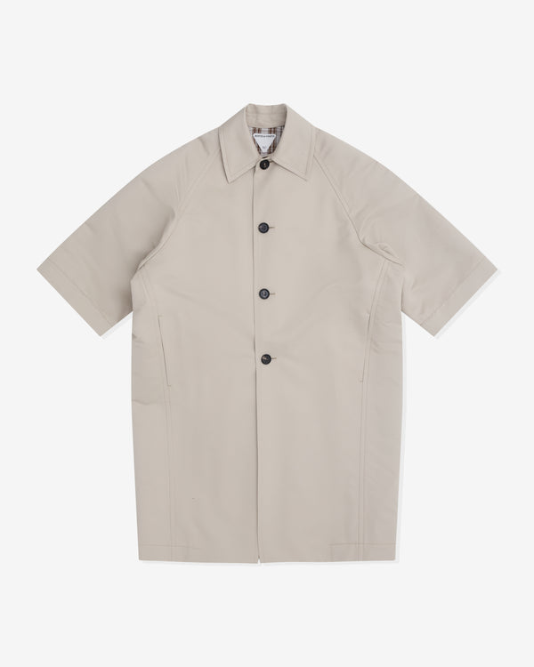 Bottega Veneta - Women’s Silk Cotton Twill Cocoon Coat - (Beige)