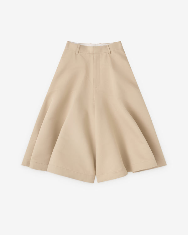 Bottega Veneta - Women’s Silk Cotton Twill Coulotte - (Grey Putty)