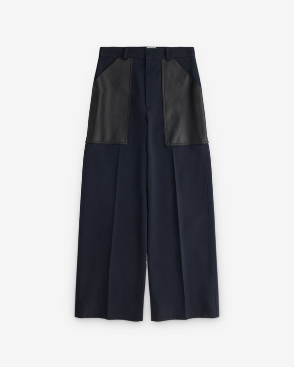 Bottega Veneta - Women's Wool And Cotton Trousers - (Midnight Blue)