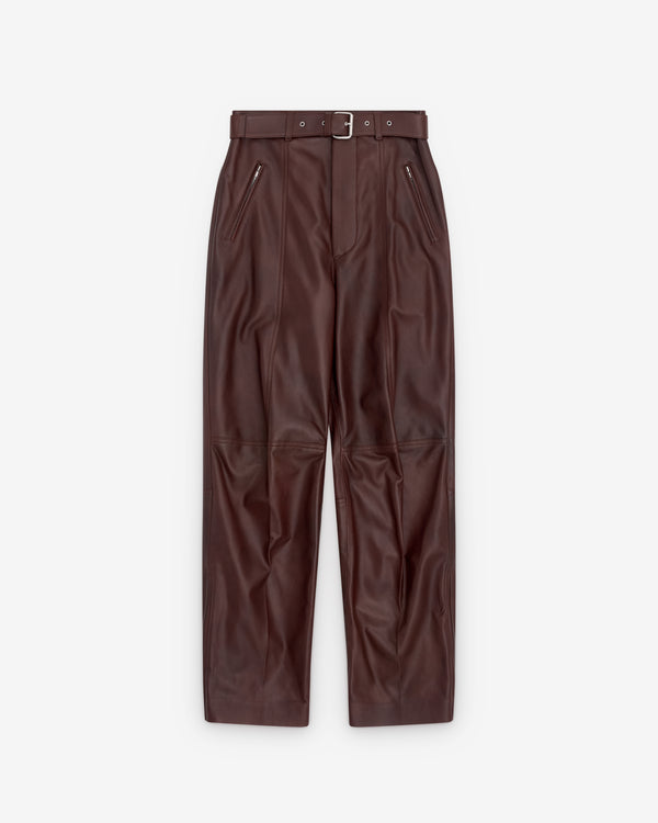 Bottega Veneta - Women’s Leather Trousers - (Madder Brown)