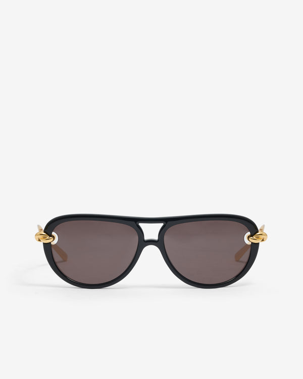 Bottega Veneta - Knot Aviator Sunglasses - (Black/Grey)