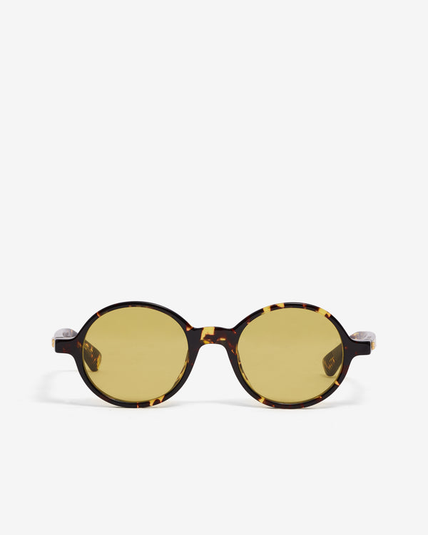 Bottega Veneta - Classic Round Sunglasses - (Havana/Yellow)