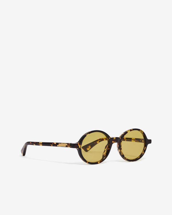 Bottega Veneta - Classic Round Sunglasses - (Havana/Yellow)