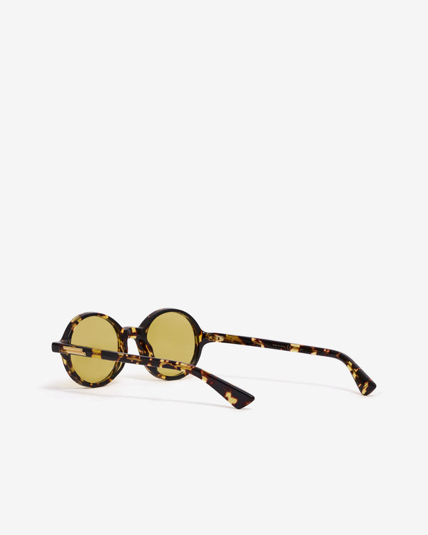 Bottega Veneta - Classic Round Sunglasses - (Havana/Yellow)