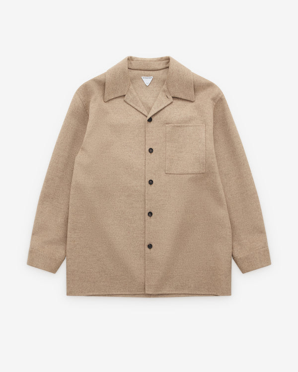 Bottega Veneta - Men’s Wool And Cashmere Overshirt - (Sandshell Melange)