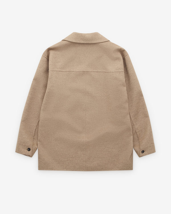 Bottega Veneta - Men’s Wool And Cashmere Overshirt - (Sandshell Melange)