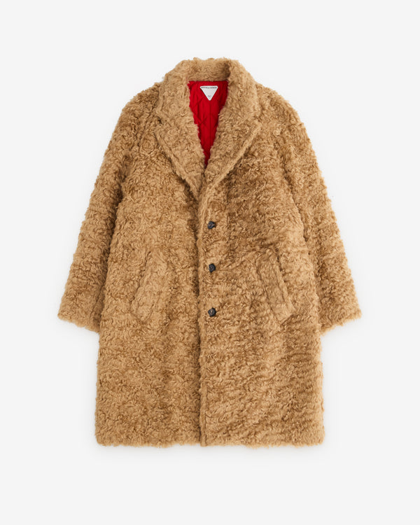 Bottega Veneta - Men’s Curly Mohair Coat - (Pale Oak)