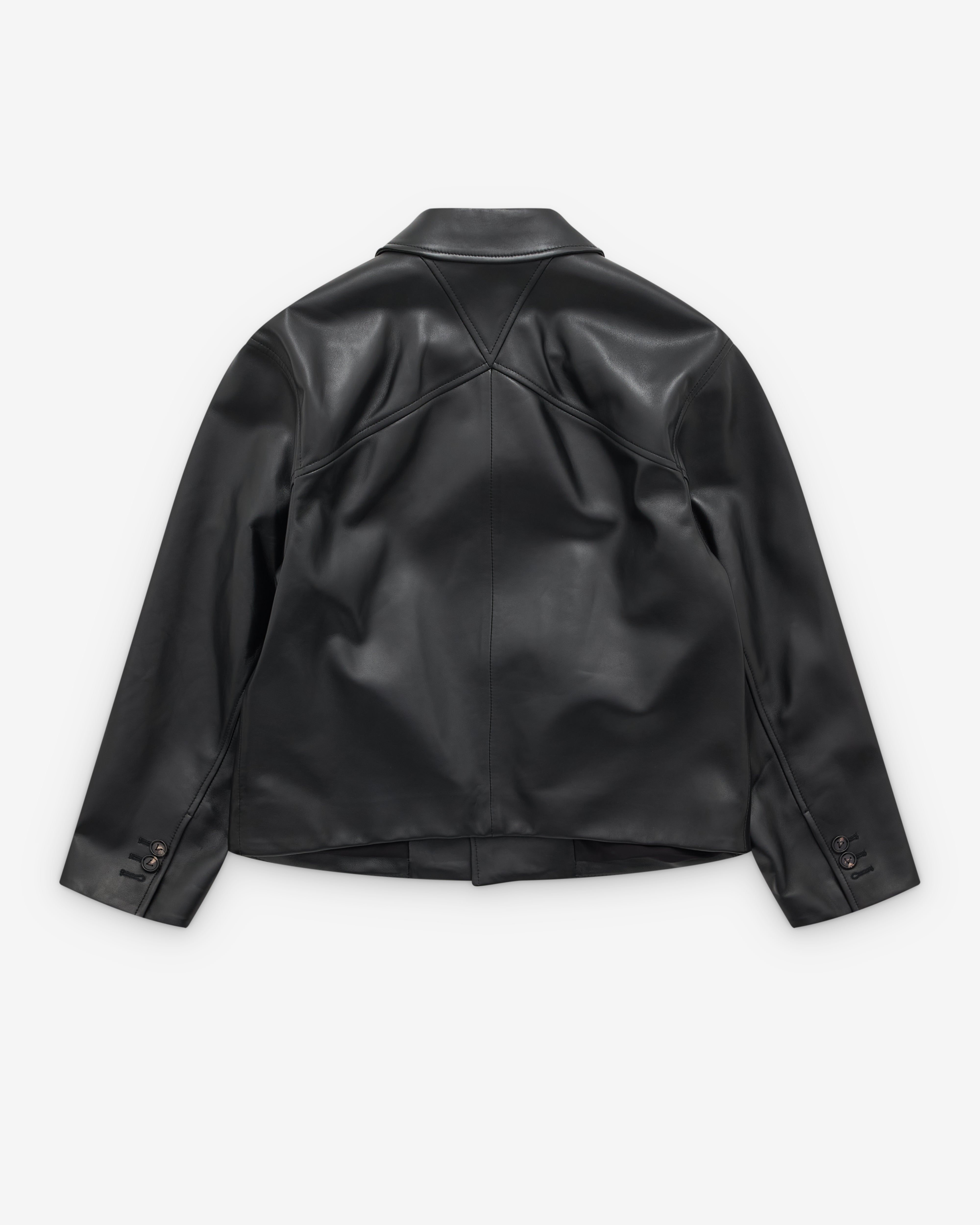 Bottega Veneta: Women's Leather Kimono Blouson (Black) | DSML E-SHOP