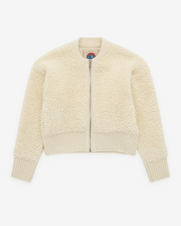 Bottega Veneta - Women’s Wool Loop Rib Cardigan - (Chalk)